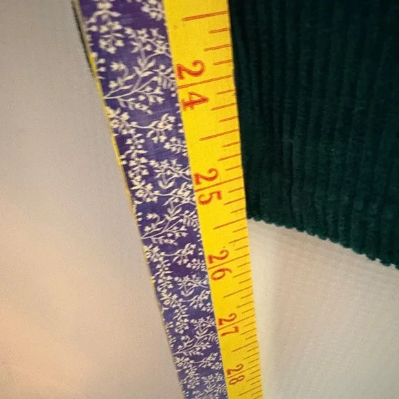 Vintage 80s 90s Stefano Basics Women's Teal Corduroy High Waisted Pants Size 12 - Picture 2 of 7